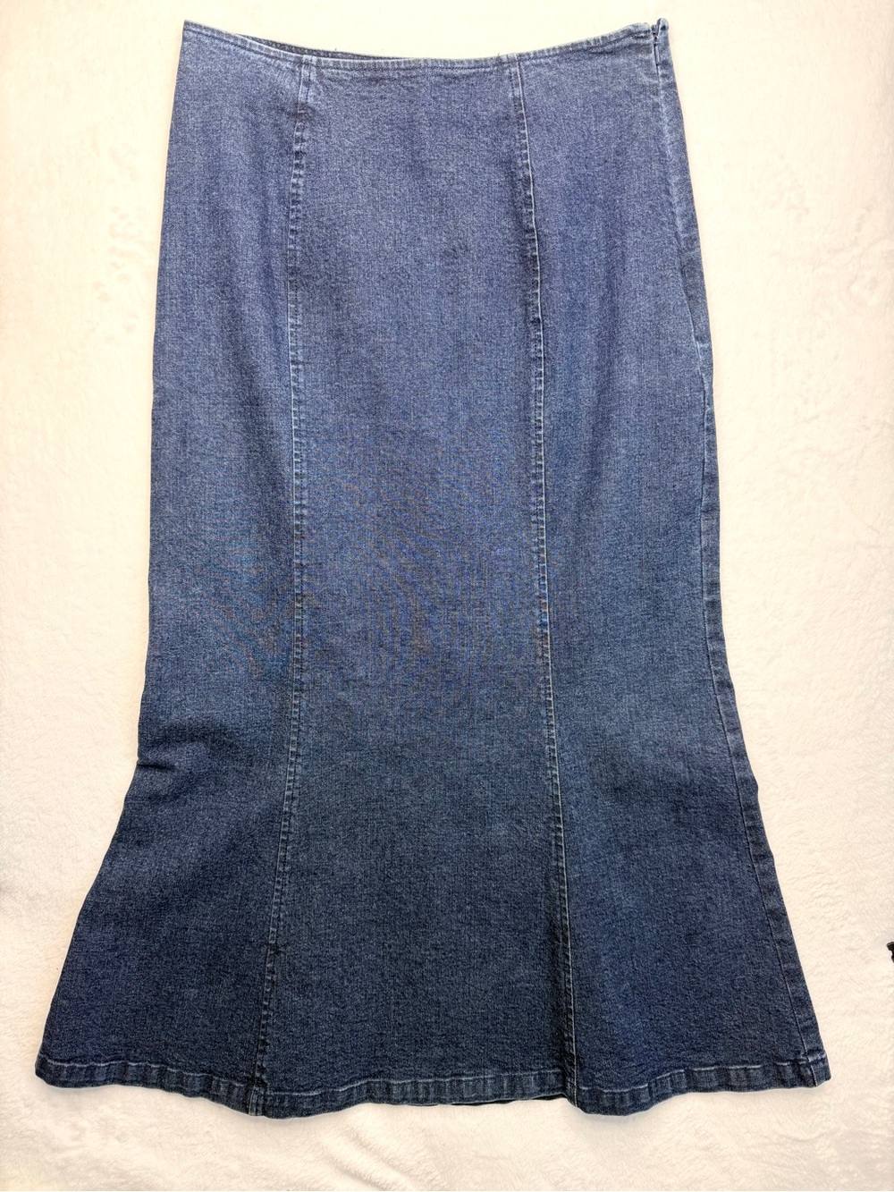 Talbots Midi Denim Trumpet Stretch Skirt Petite Size 2